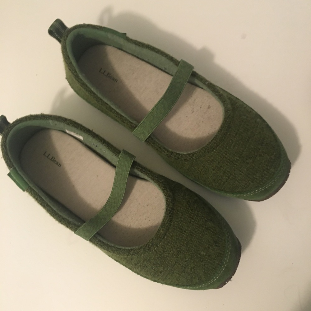 green L.L.Bean slippers